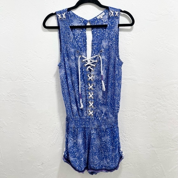 Poupette St Barth Blue Romper - Picture 2 of 6